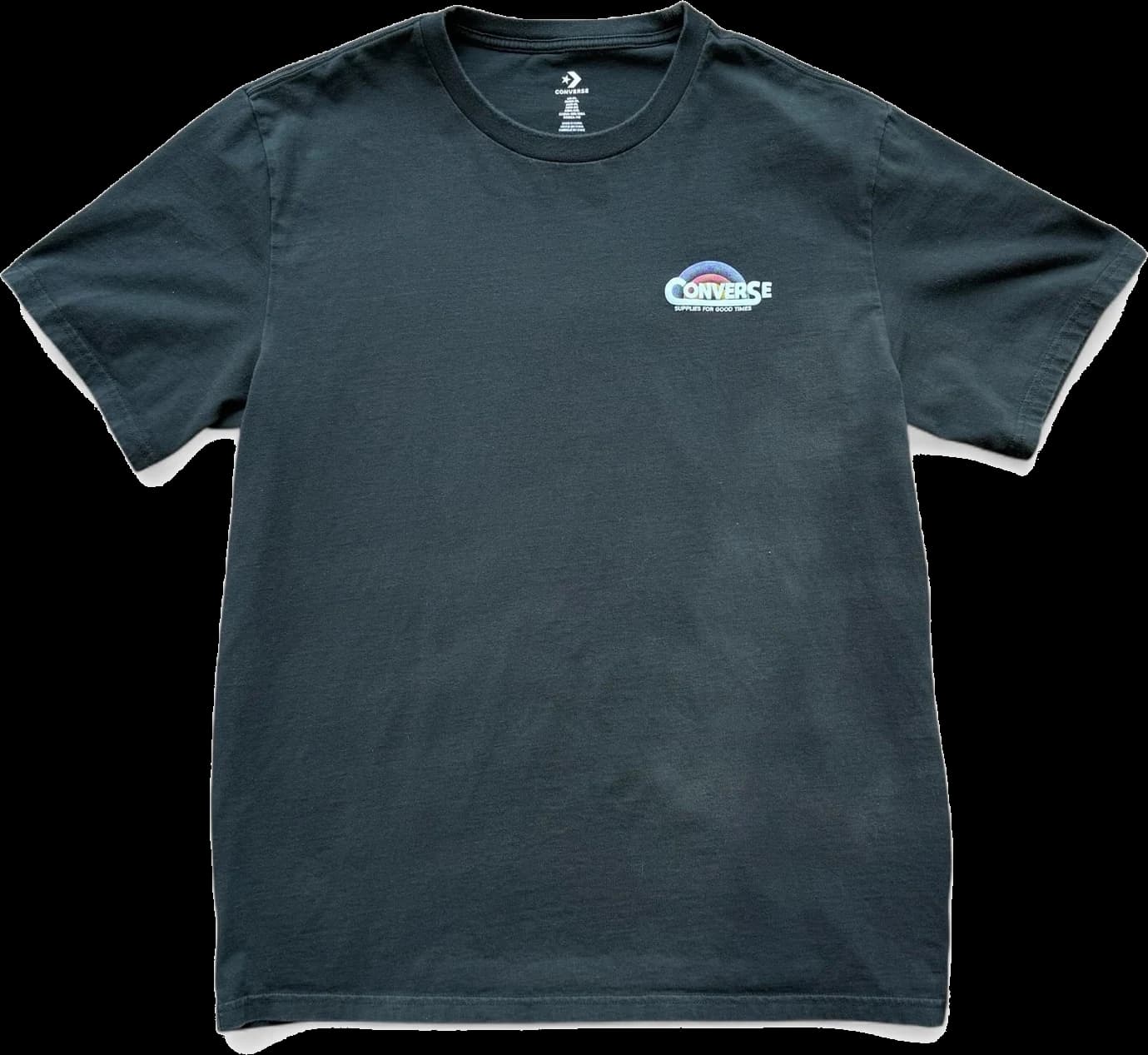 Charcoal Converse tee front