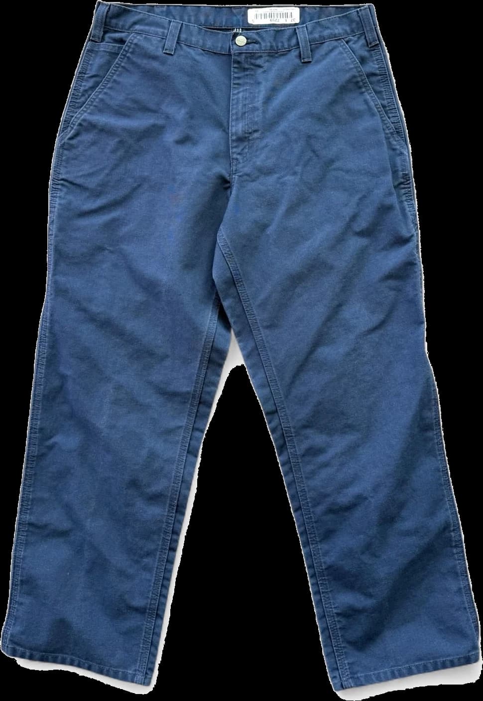 Blue work pants front