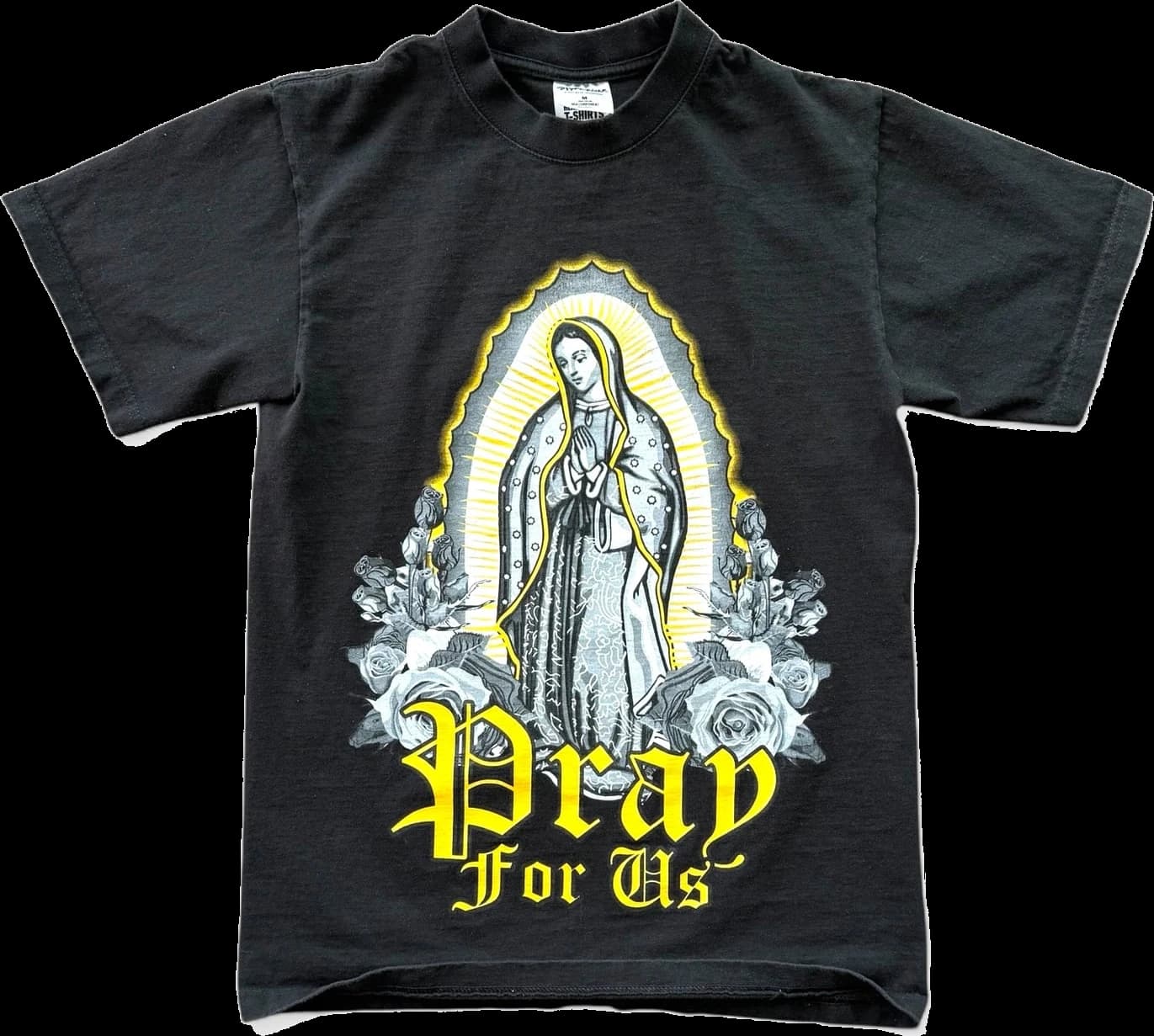 Black Pray For Us tee front