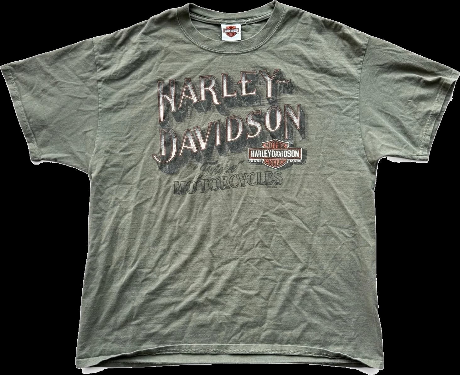 Green Harley Davidson tee front
