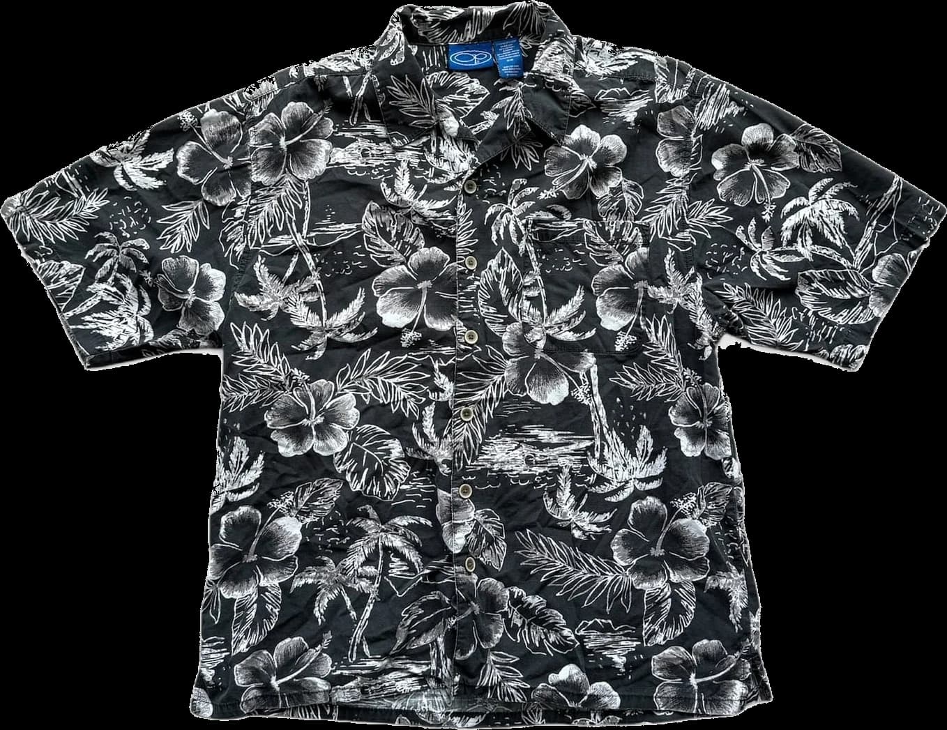 Floral vacation button-up front