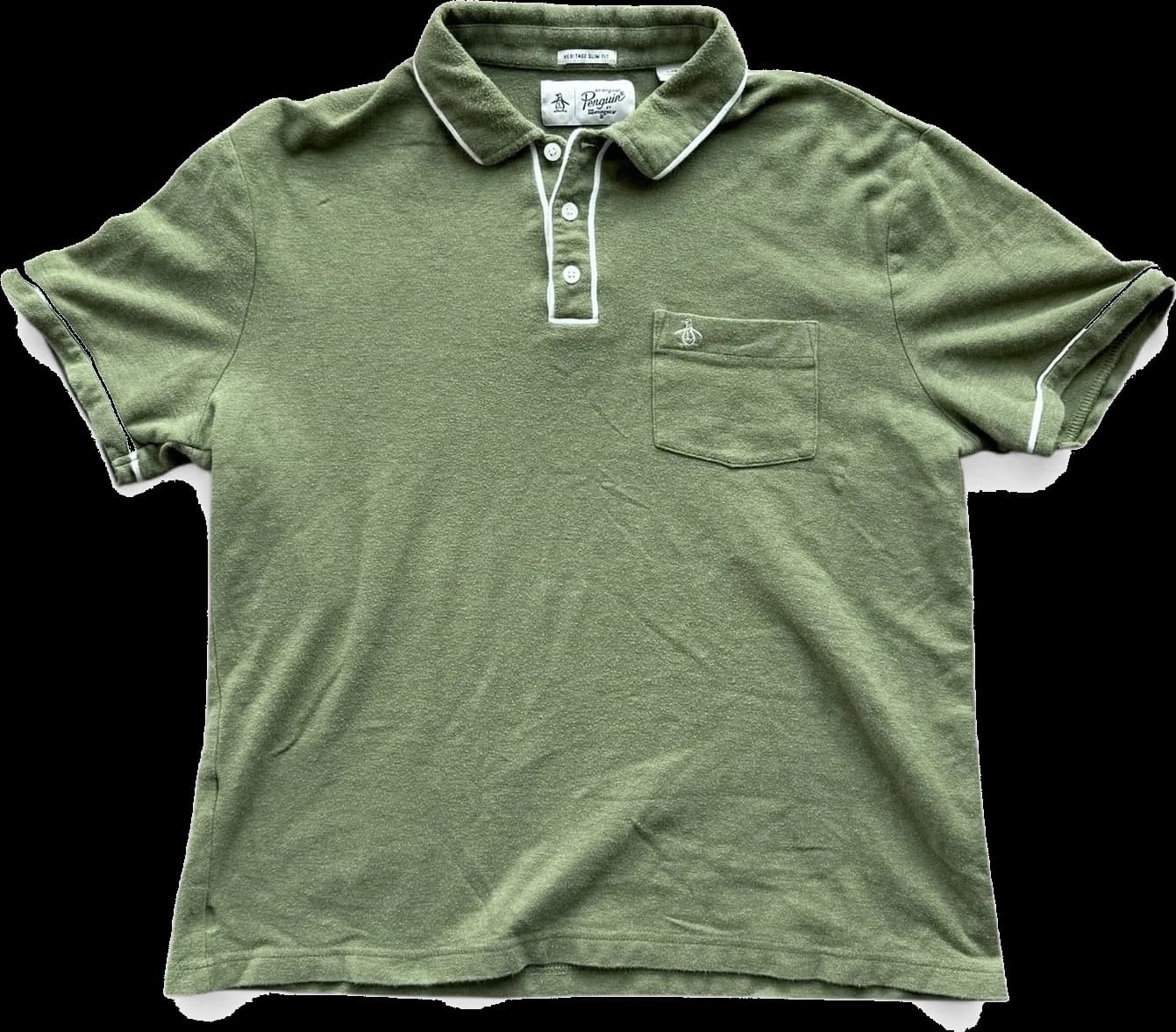 Olive fleece polo front
