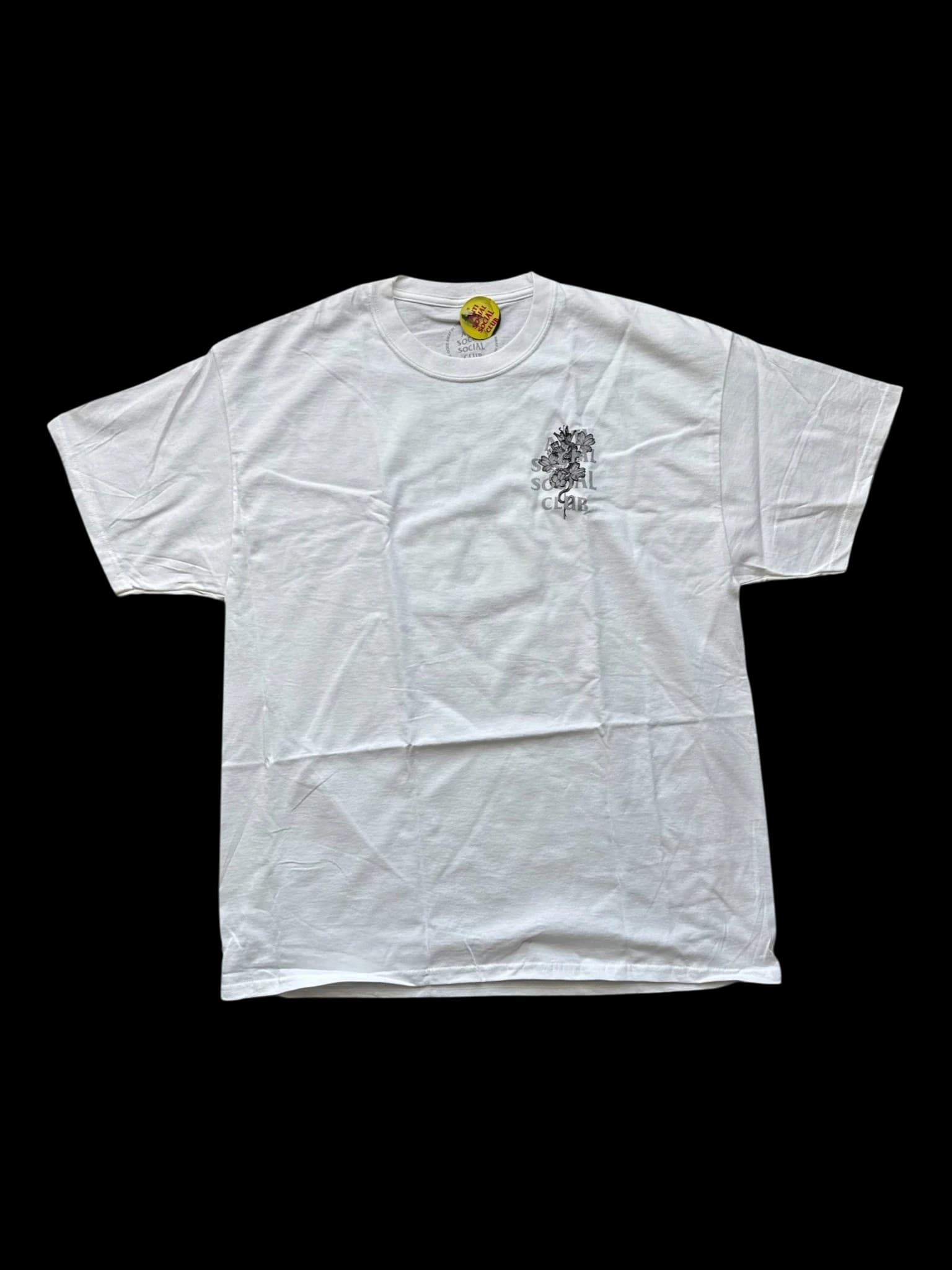 Anti Social Social Club White Floral Snake Graphic T-Shirt primary product image