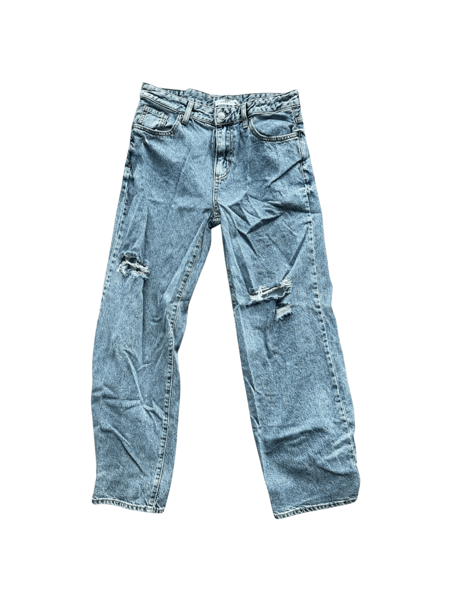 S.O.N.G. Acid Wash Distressed Wide Leg Jeans primary product image