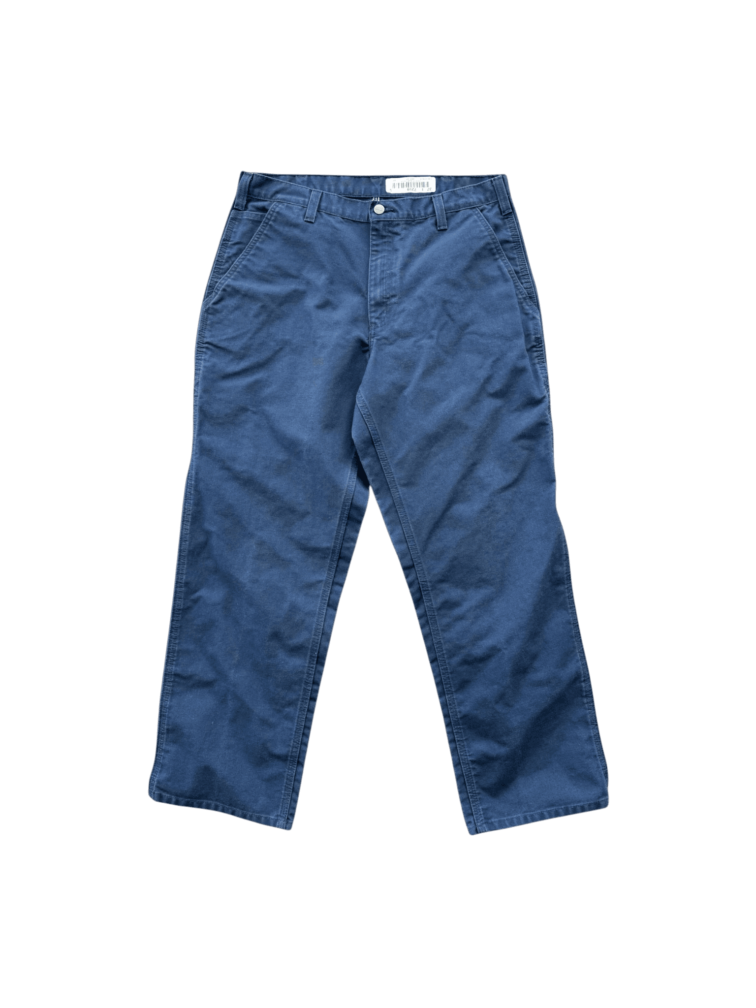 Carhartt Men's Navy Blue Canvas Carpenter Work Pants Size 37x30 primary product image