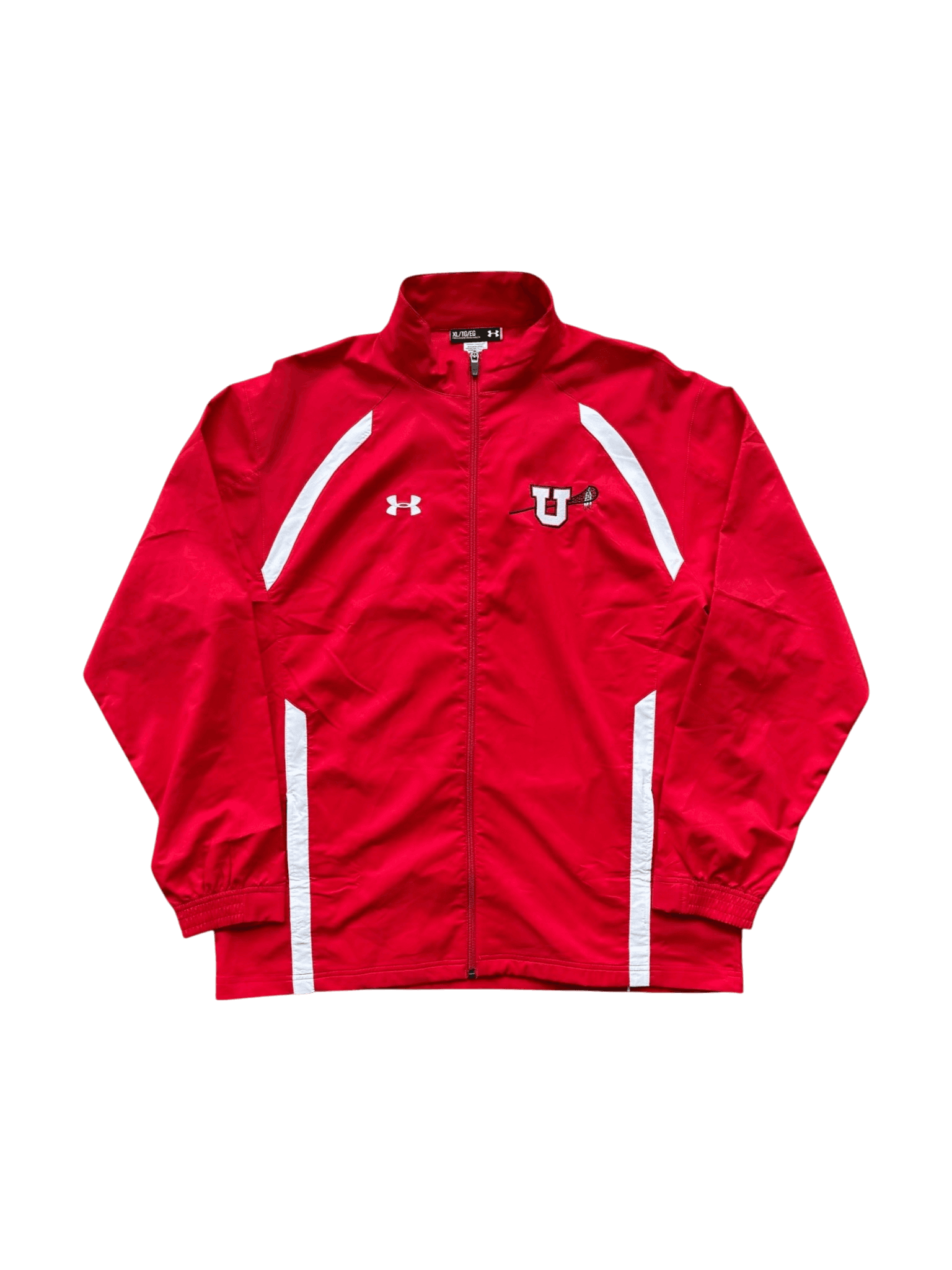 Under Armour Utah Utes Men's Full-Zip Red Lacrosse Warm-Up Jacket primary product image