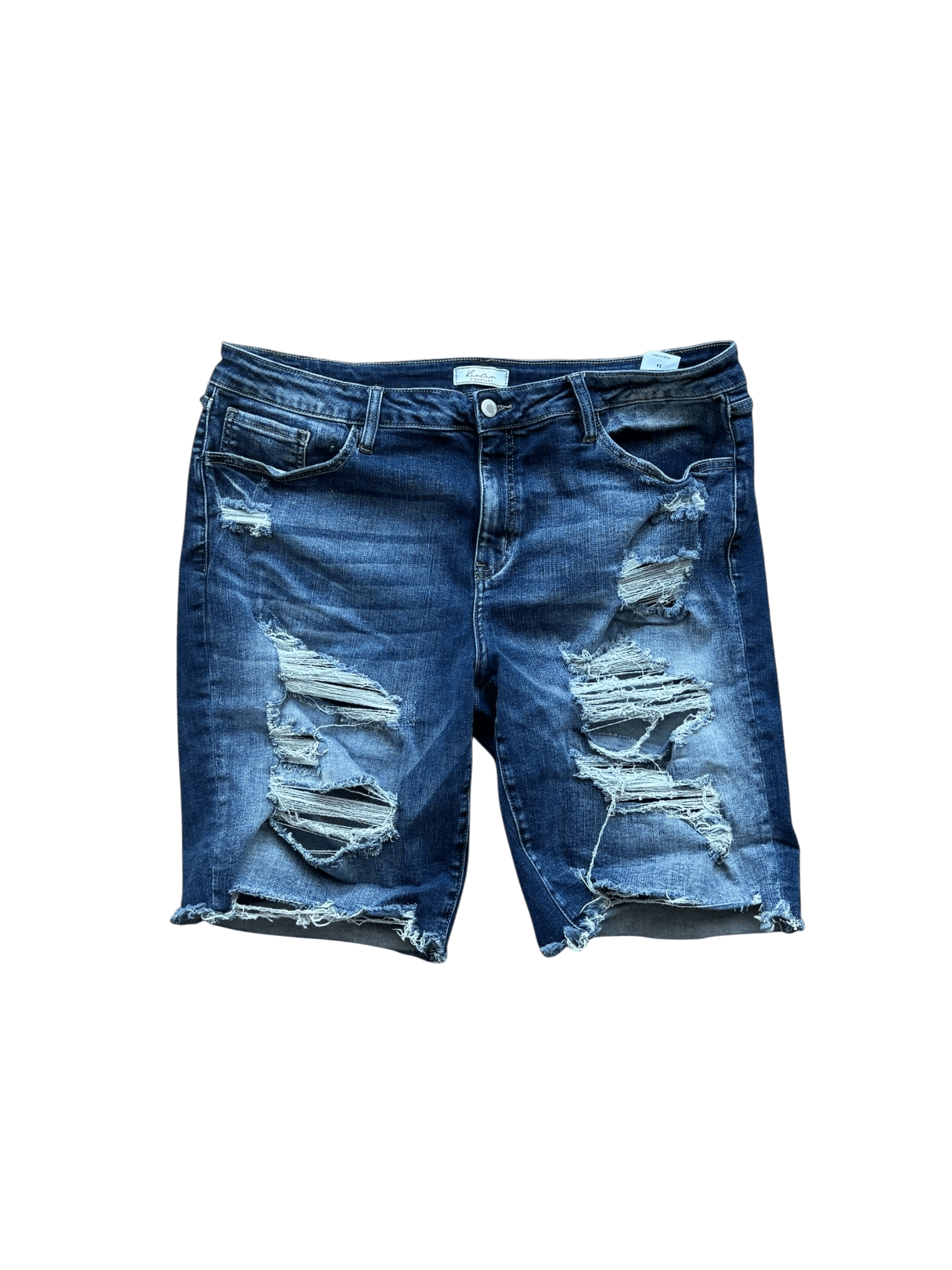 KanCan Signature Distressed Denim Shorts Size 34 primary product image
