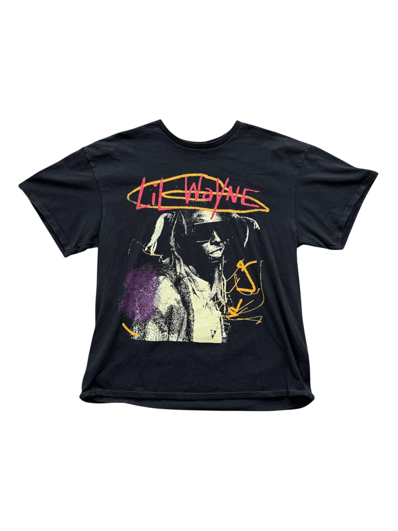 Lil Wayne Graphic T-Shirt Black Size XL primary product image