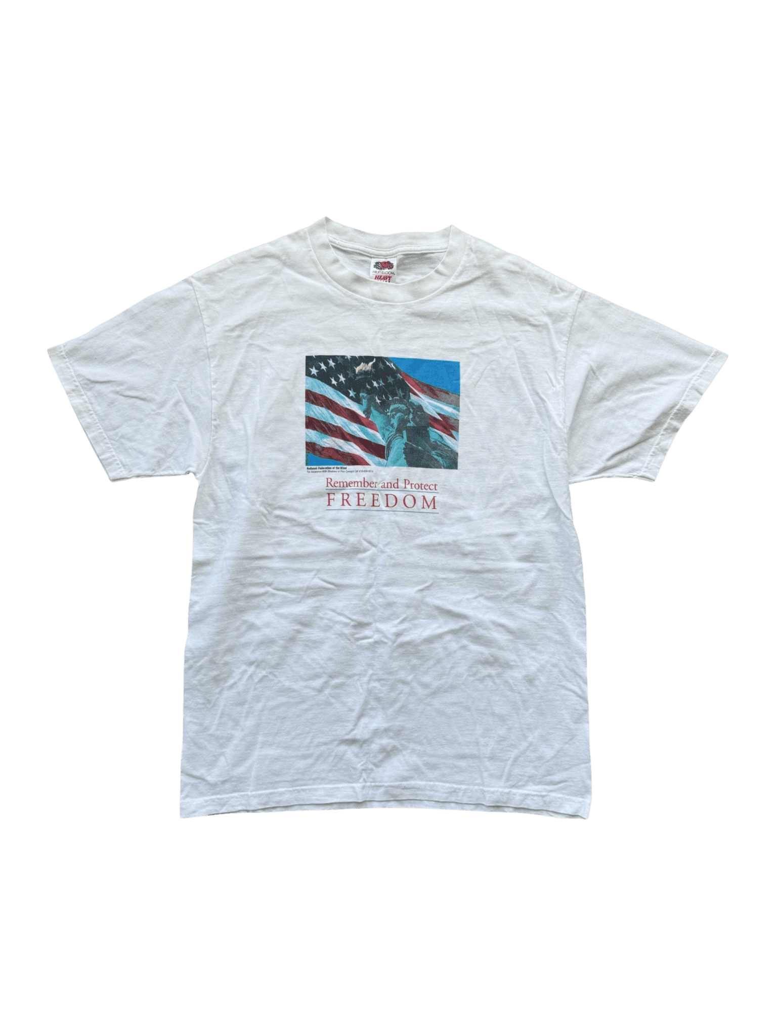 Vintage 'Remember and Protect FREEDOM' National Federation of the Blind T-Shirt primary product image