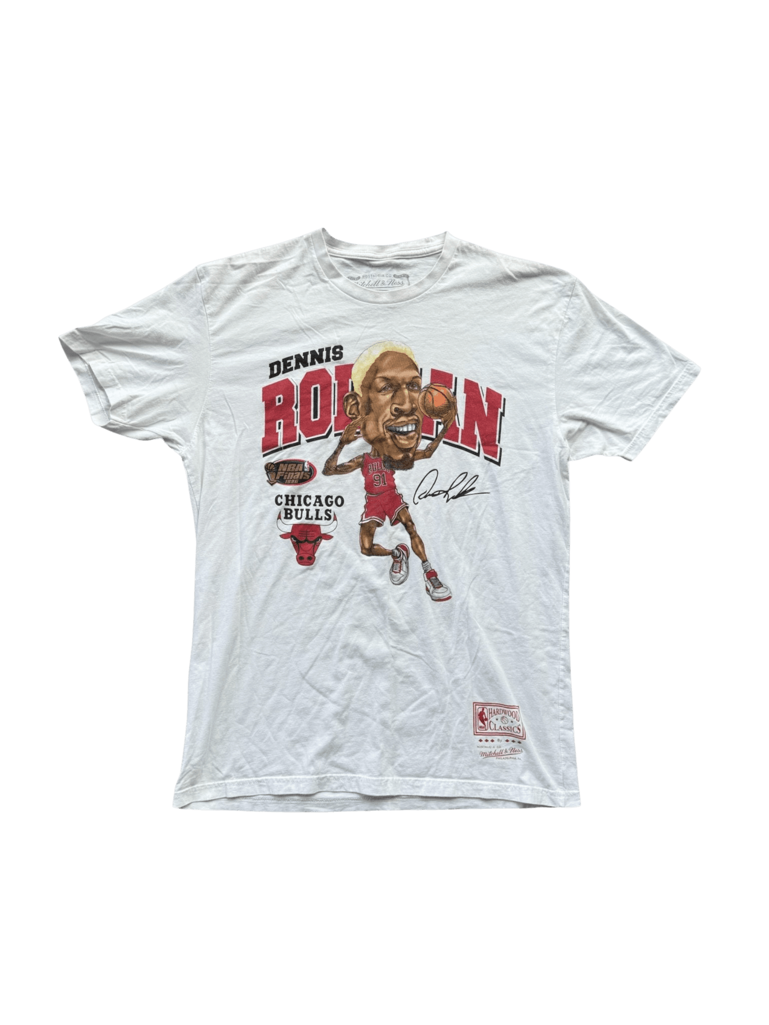 Mitchell & Ness Dennis Rodman Chicago Bulls 1996 NBA Finals Graphic T Size L primary product image