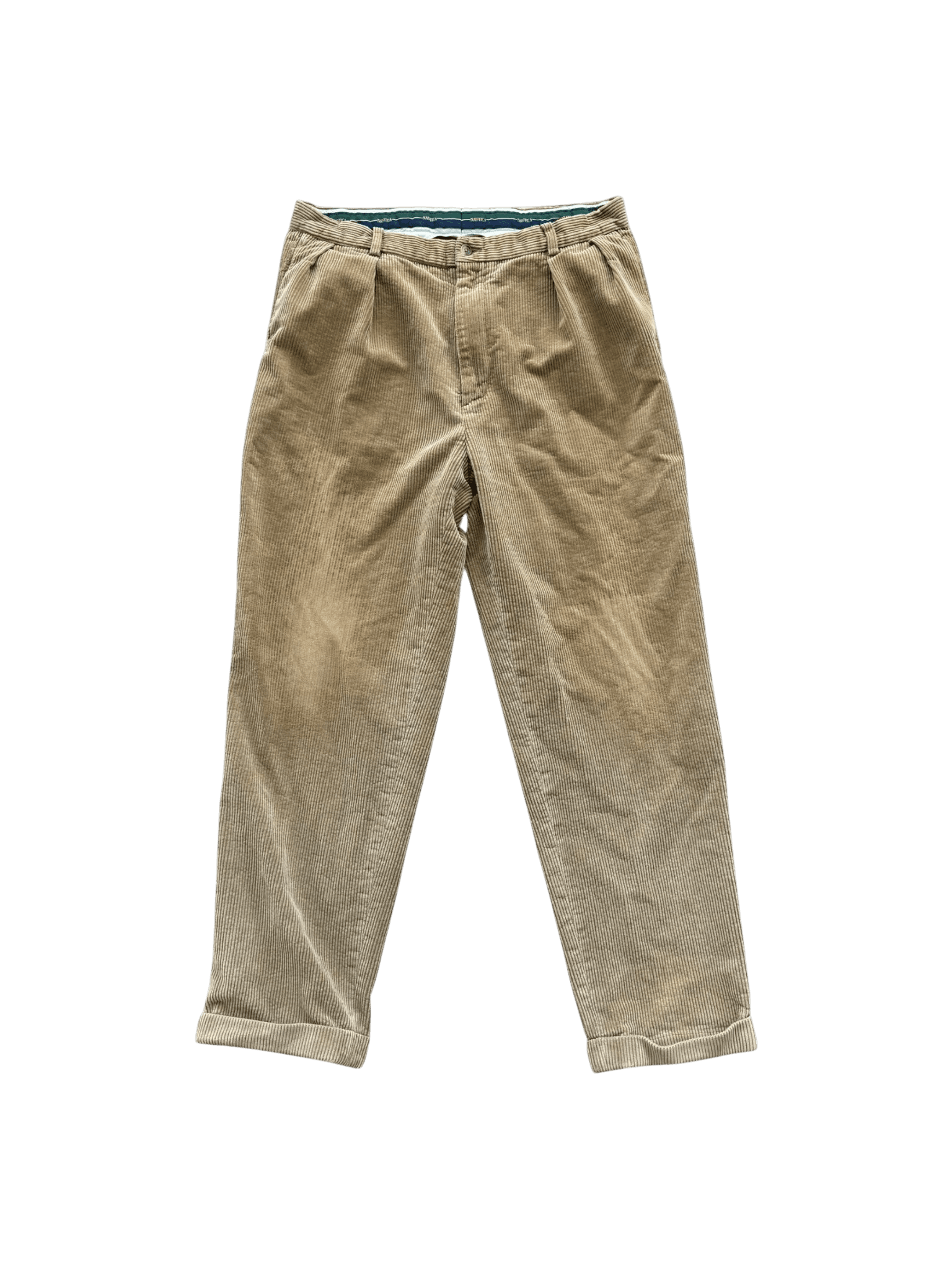 Nautica Vintage Pleated Corduroy Trousers Tan primary product image