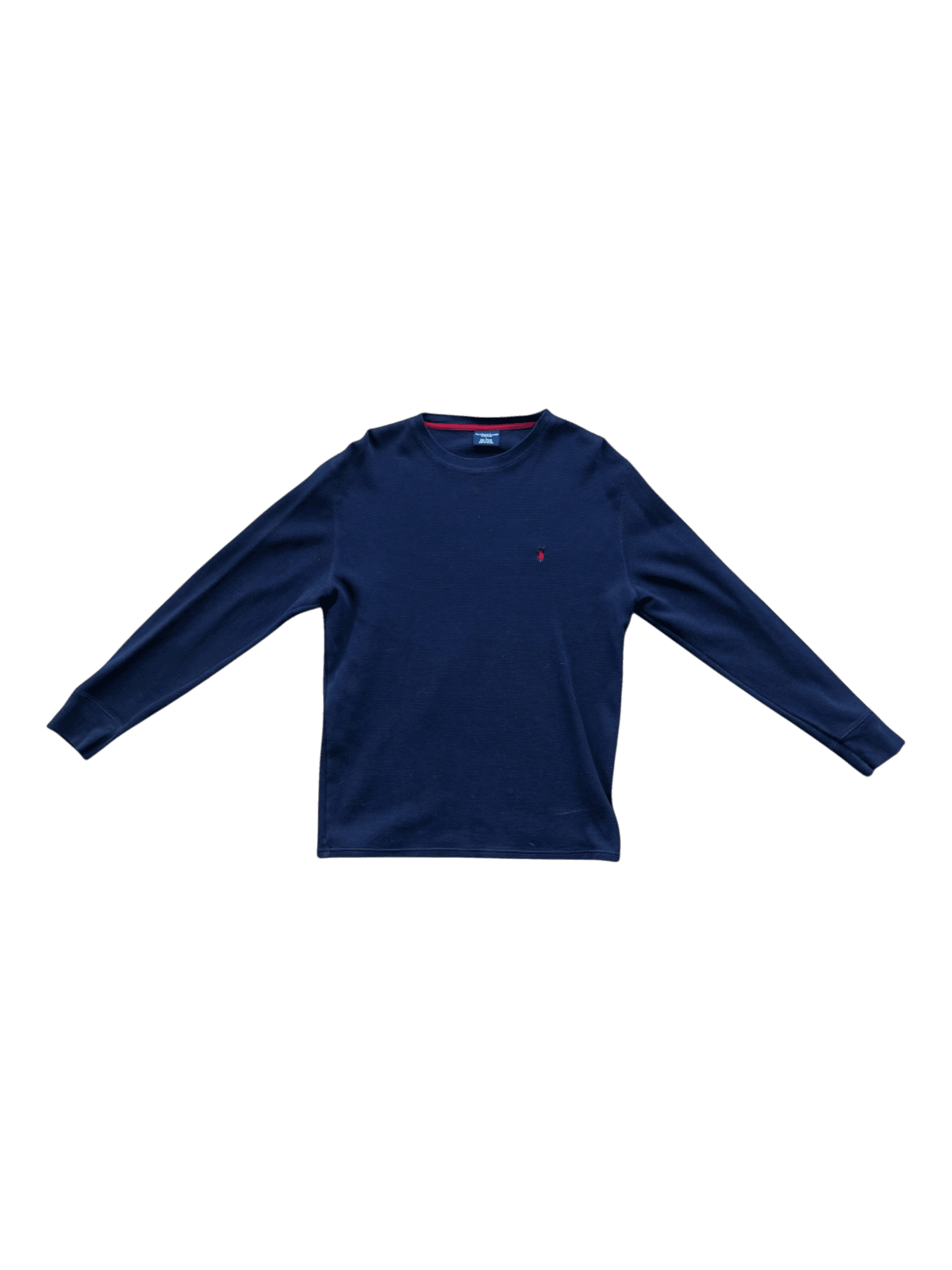 Polo Ralph Lauren Sleepwear Waffle Knit Long Sleeve Shirt Navy Blue Size L primary product image