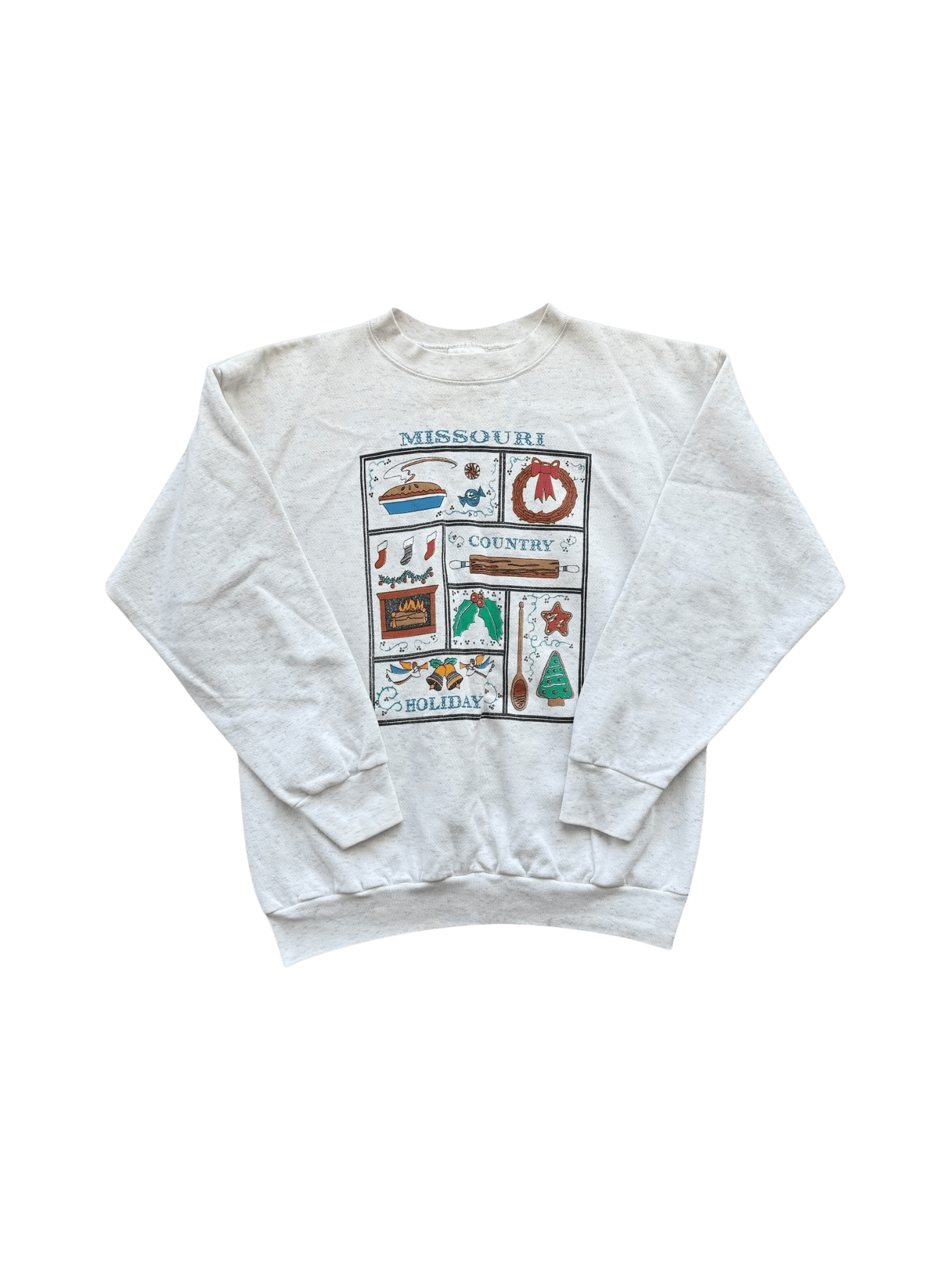 Vintage 90s Tultex Missouri Country Holiday Graphic Crewneck Sweatshirt primary product image