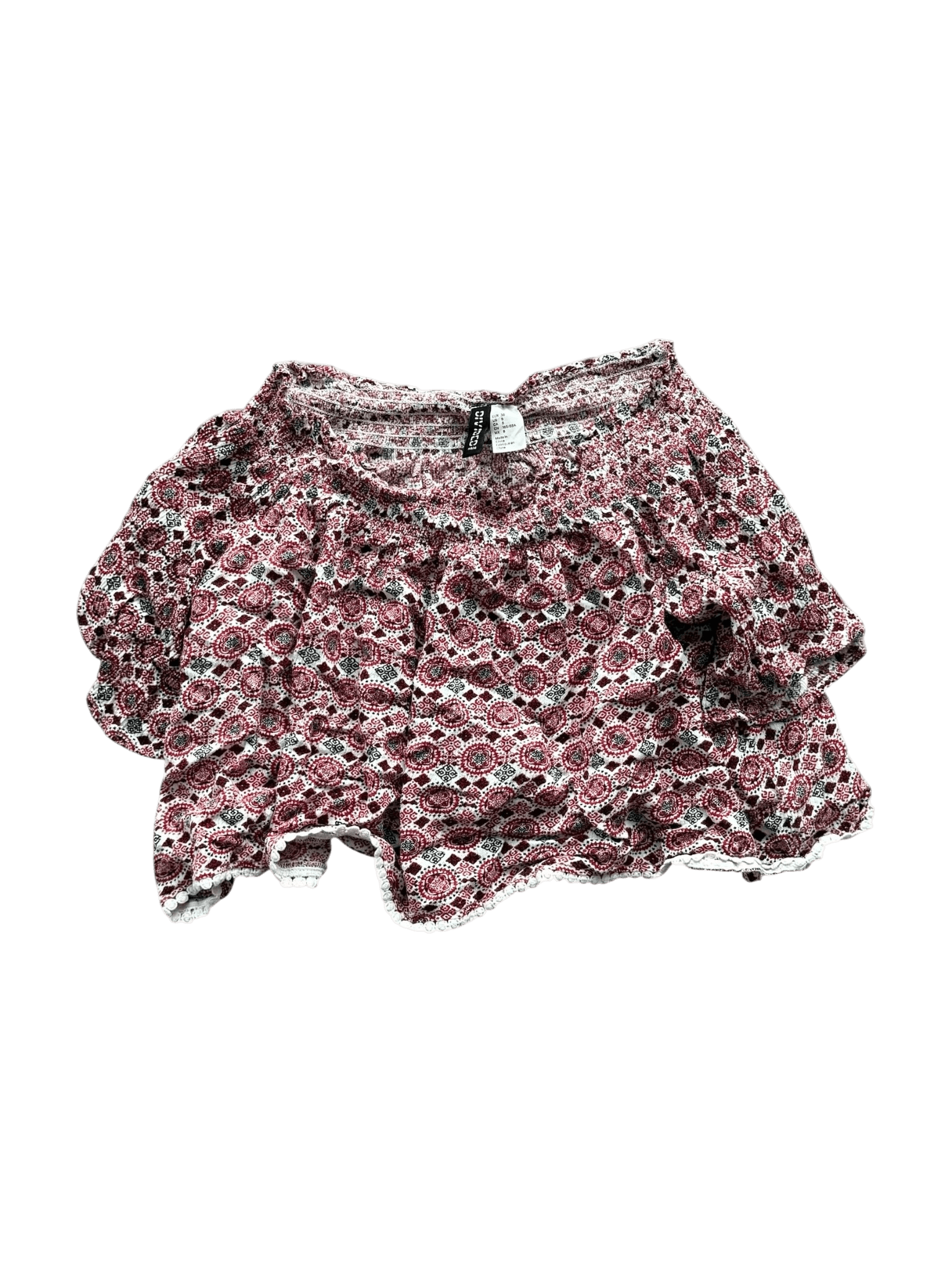 H&M Divided Off-the-Shoulder Floral Printed Cropped Blouse primary product image