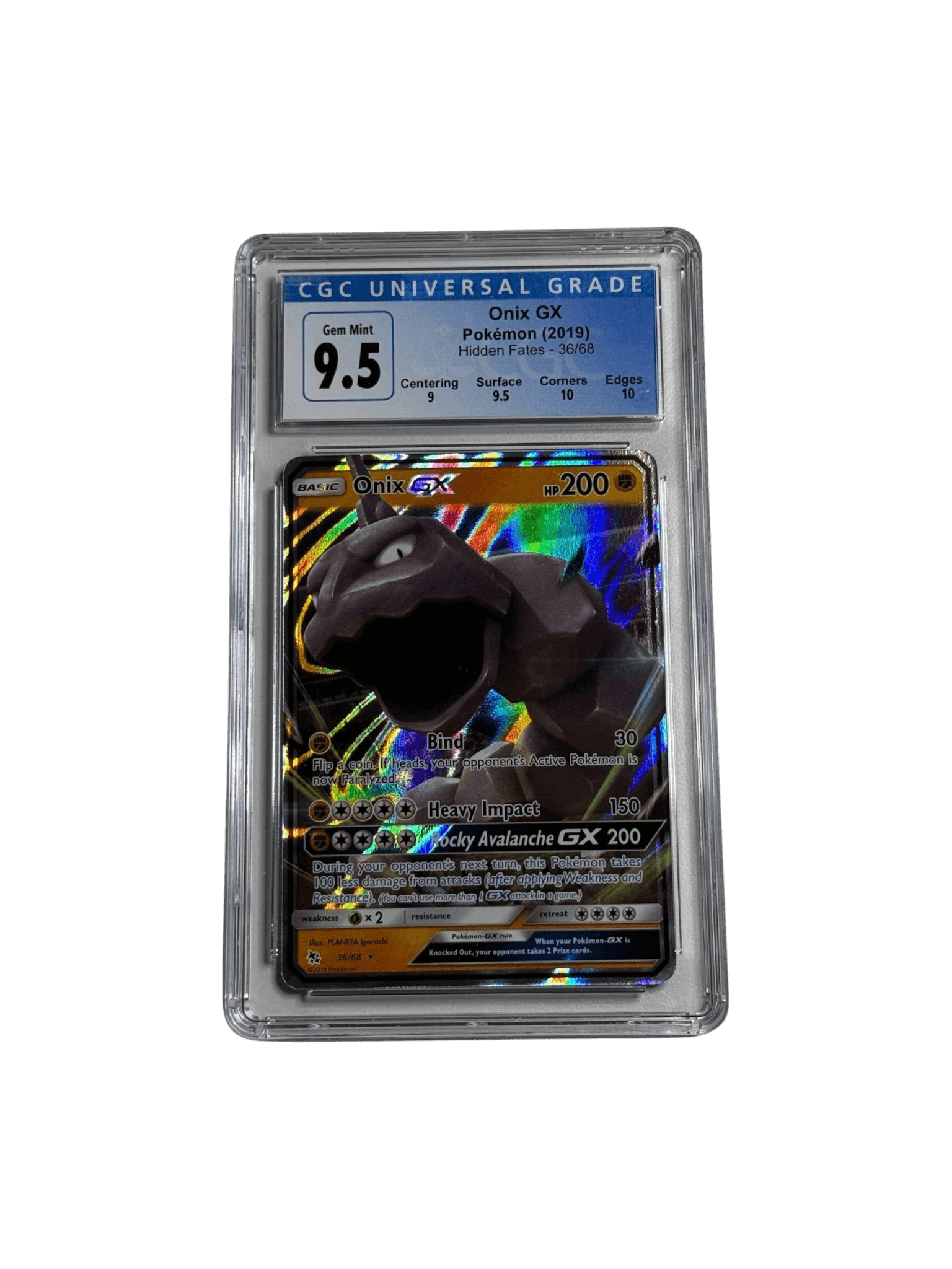 2019 Pokémon Hidden Fates Onix GX 36/68 CGC 9.5 Gem Mint primary product image