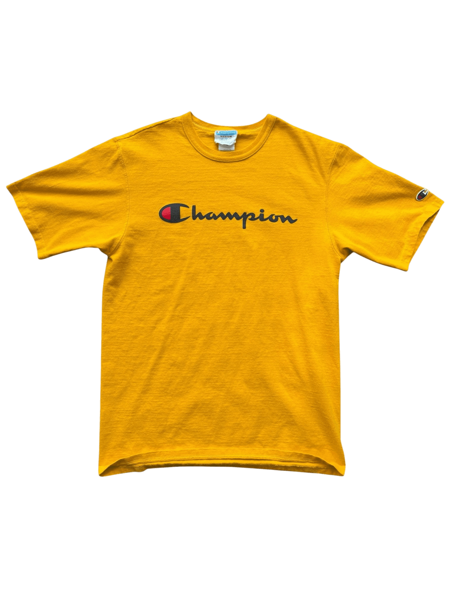 Champion Script Logo T-Shirt Mustard Yellow Size Medium primary product image