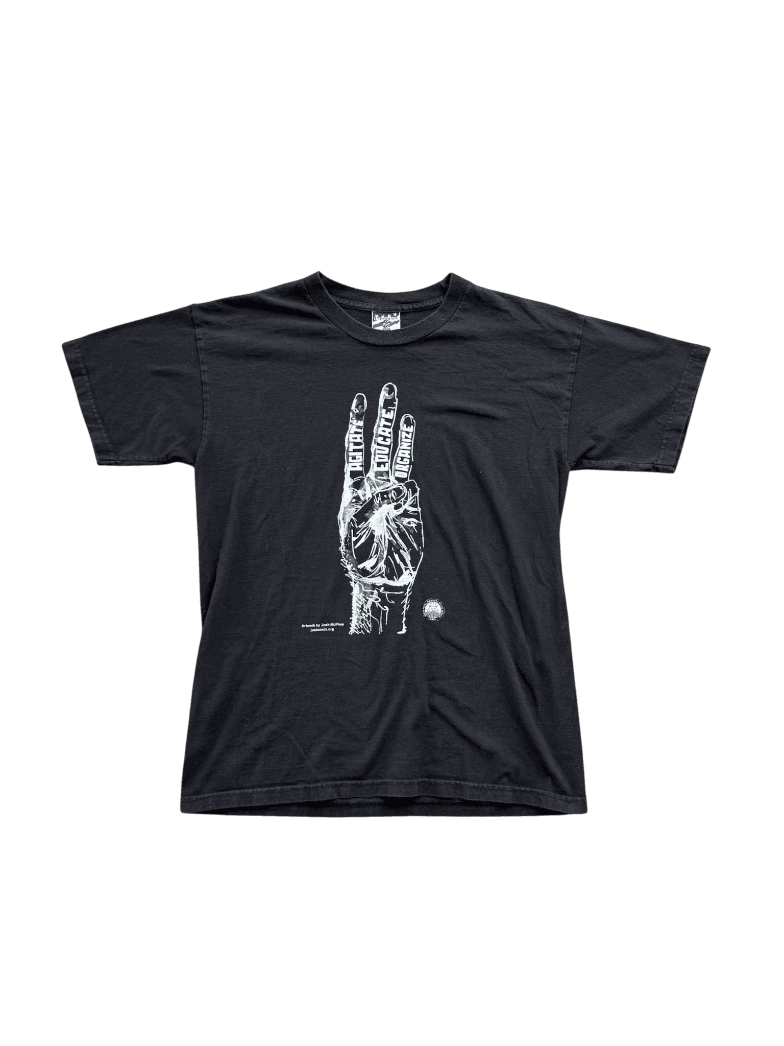 Union Made Agitate Educate Organize Josh McPhee Graphic T-Shirt Size Large primary product image