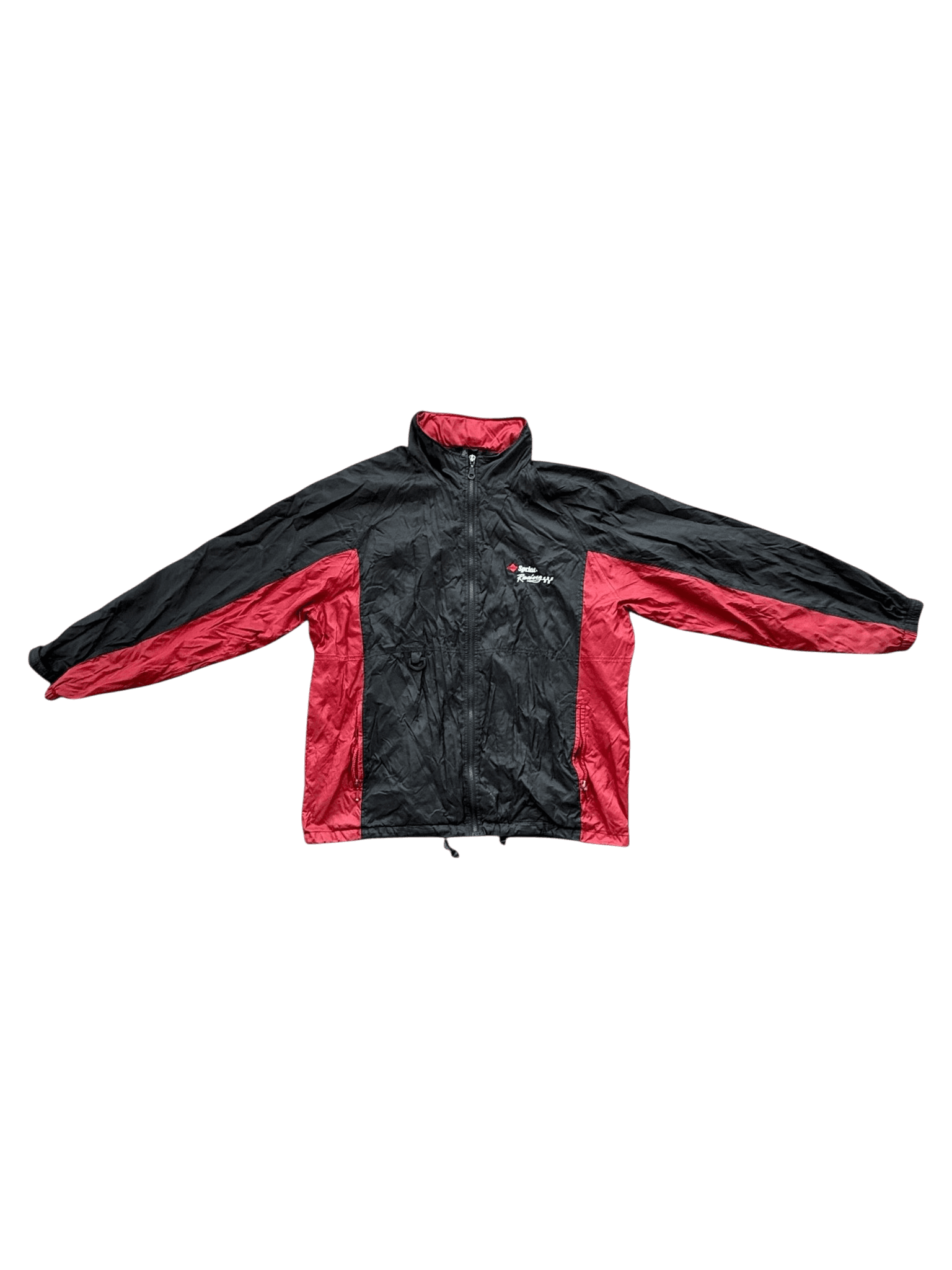 Vintage Swingster Sprint Racing Embroidered Windbreaker Jacket Black Red XL primary product image