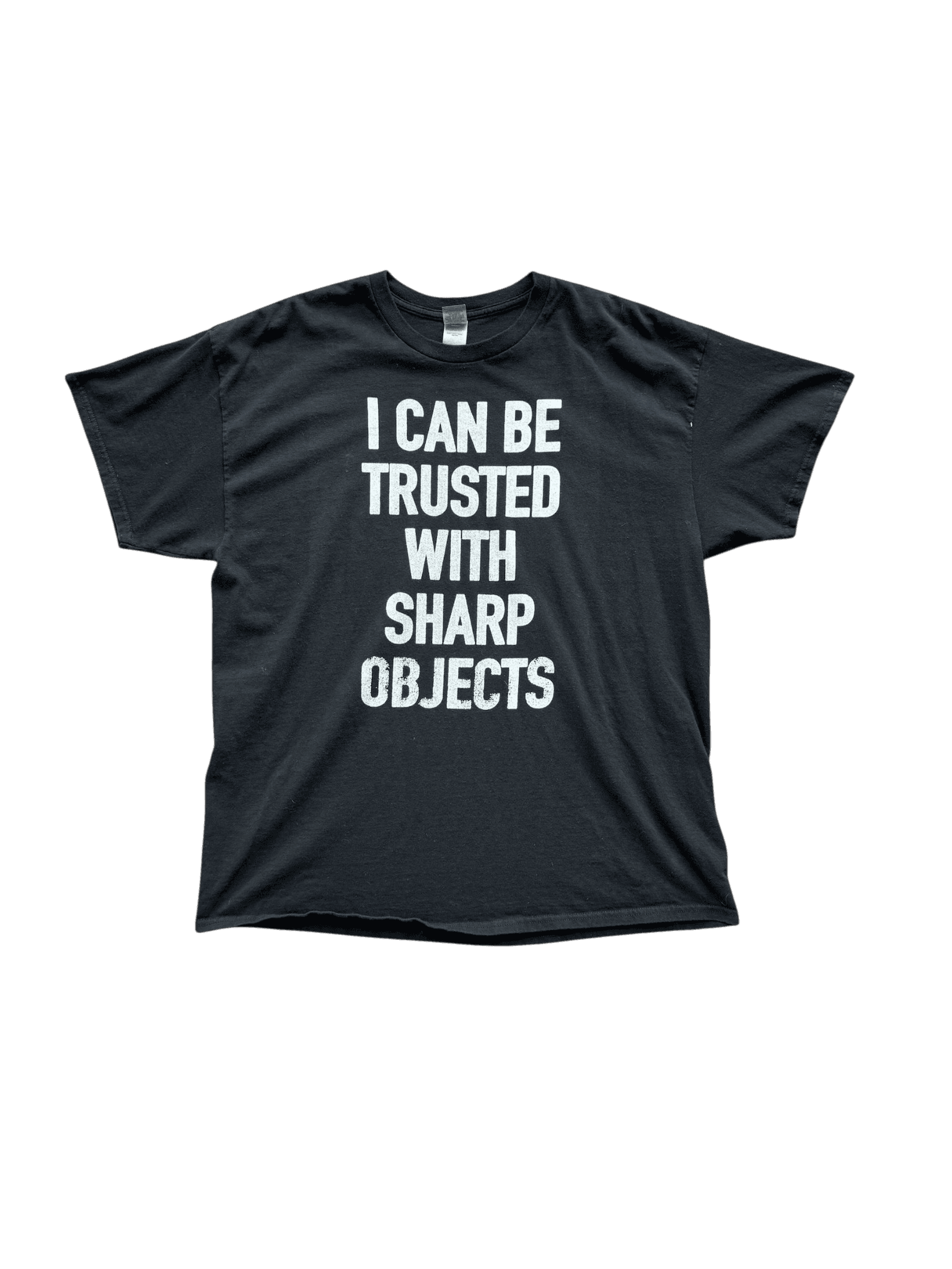 Gildan I Can Be Trusted With Sharp Objects Graphic T-Shirt XL primary product image
